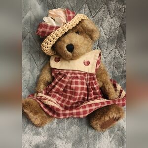 Plaid Teddy Bear with Hat